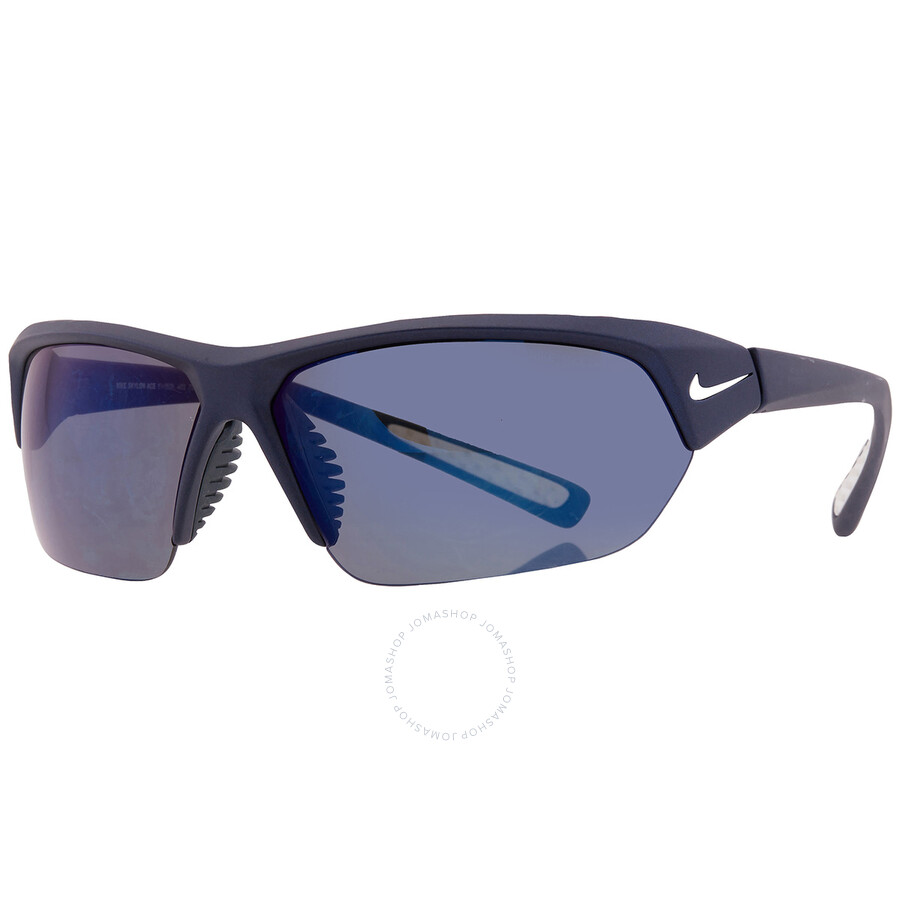 Nike Blue Mirror Wrap Unisex Sunglasses Skylon Ace Mi Ev0525 401 69