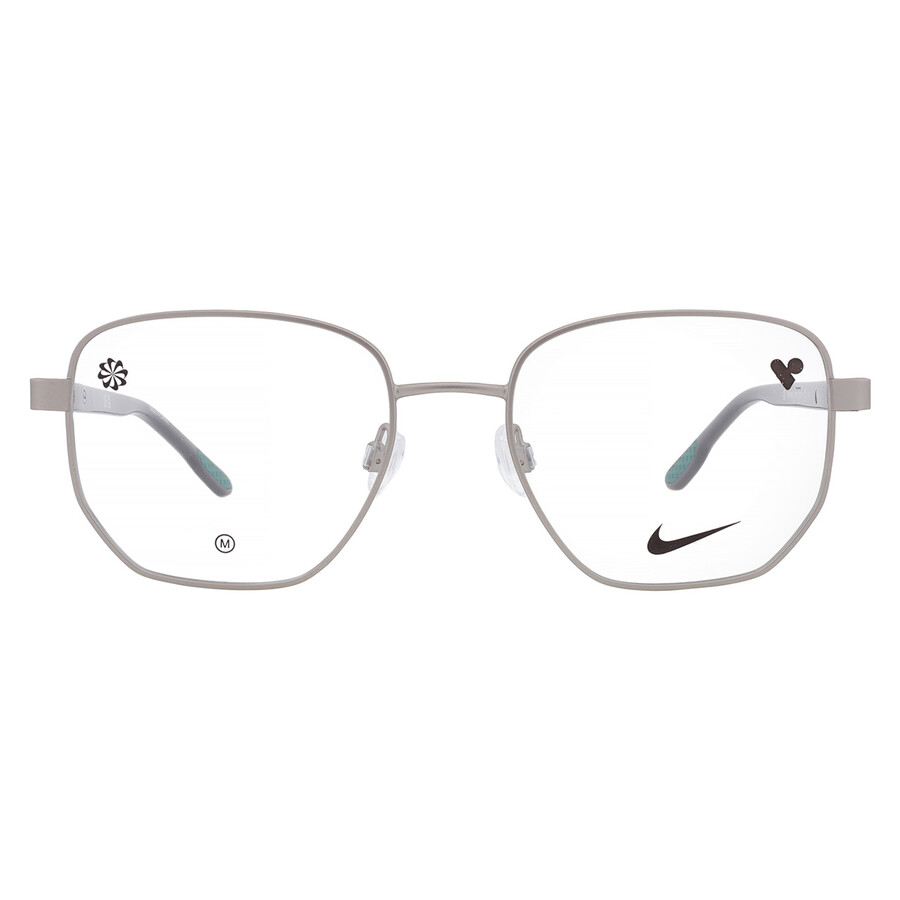 Nike Demo Geometric Men's Eyeglasses  8400 045 51 In Metallic