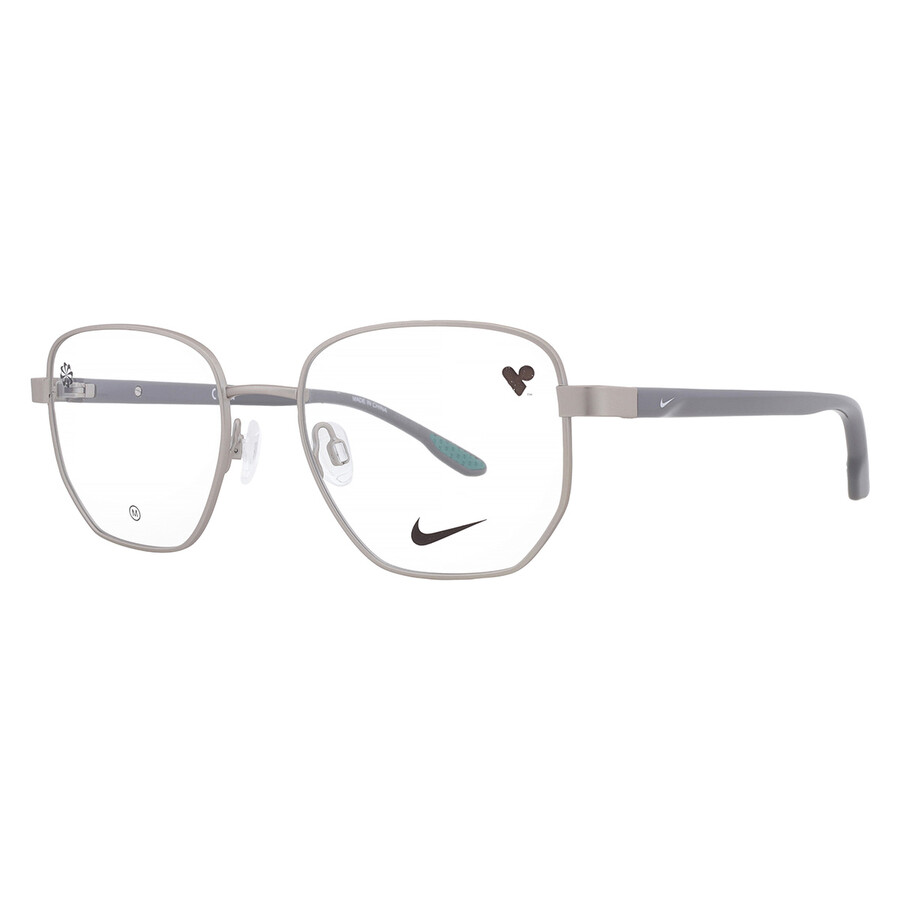 Nike Demo Geometric Men's Eyeglasses  8400 045 51 In Metallic