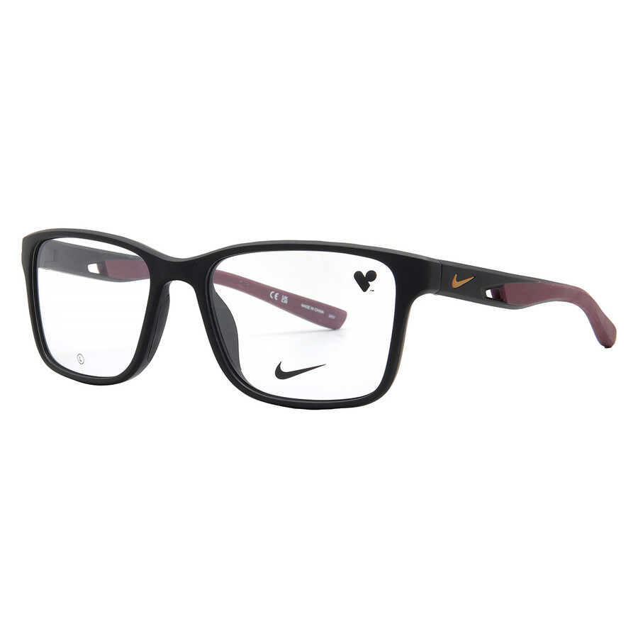 Nike Demo Square Men's Eyeglasses  7014 002 55 In Black