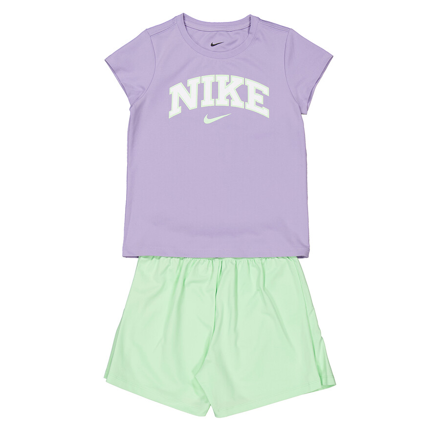 Nike Kids Prep In Your Step Skort And Top Set In Purple