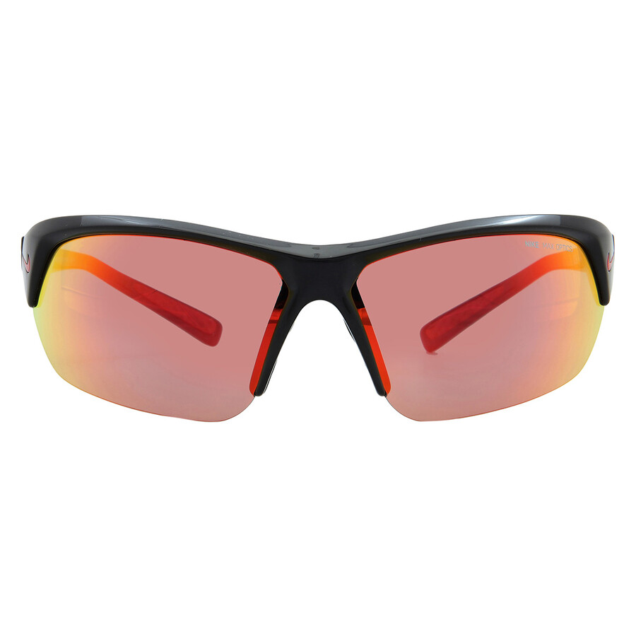 Nike Red Mirror Wrap Men's Sunglasses Skylon Ace M Mi Dv2163 010 69