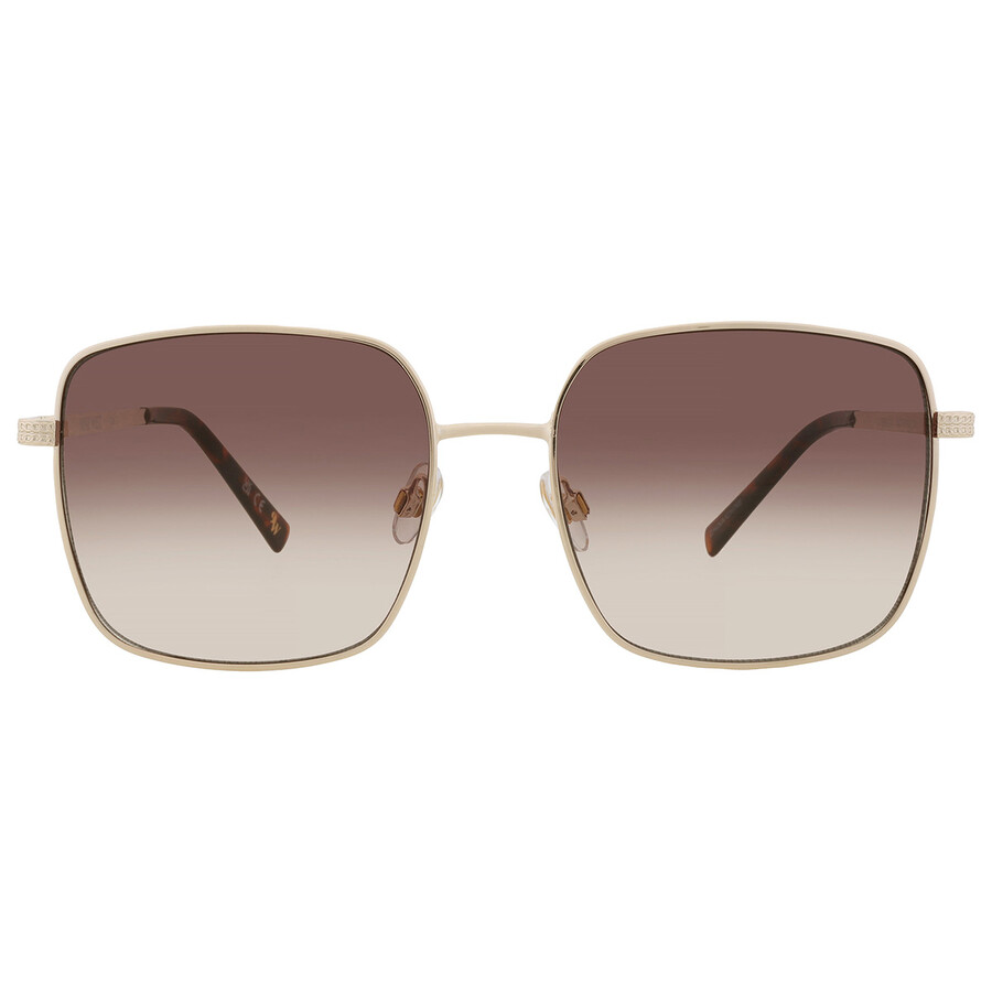 Nine West 54075rnj710 Brown Rectangular Ladies Sunglasses 10270057.cgr Gldbrn