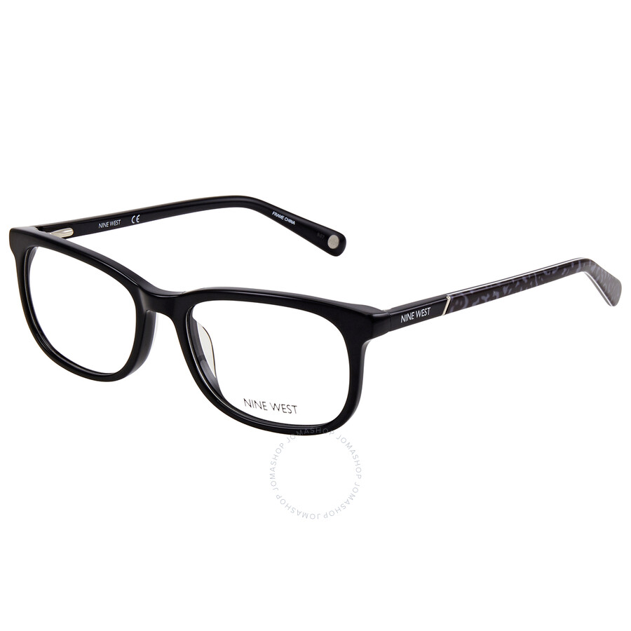 Nine West Ladies Black Rectangular Eyeglass Frames NW516900152