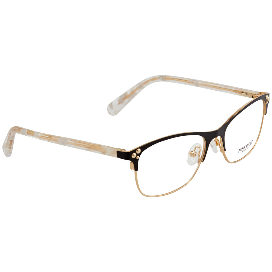 Nine West Ladies Black Round Eyeglass Frames NW108200149 886895364355