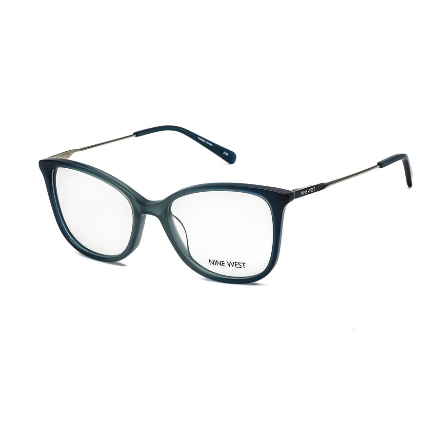 Nine West Ladies Blue Rectangular Eyeglass Frames NW801043050