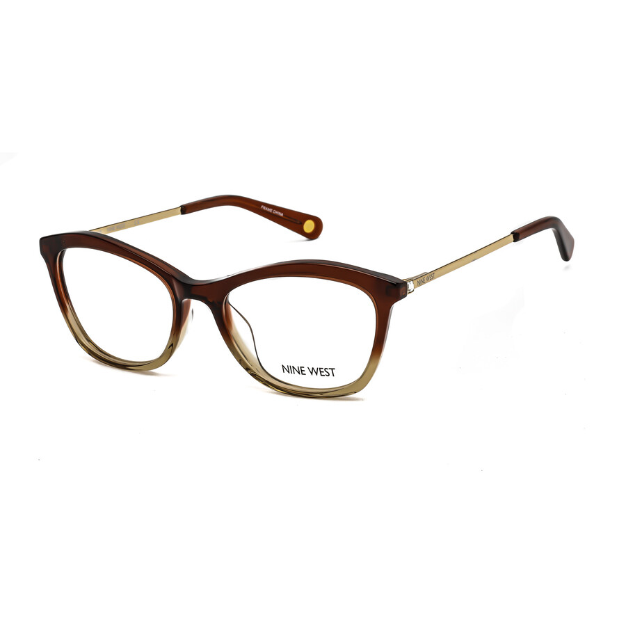 Nine West Ladies Brown Rectangular Eyeglass Frames NW517621051