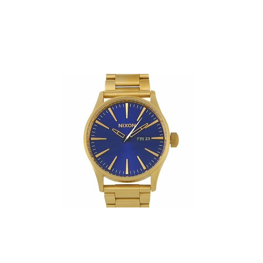 nixon gold and blue watch