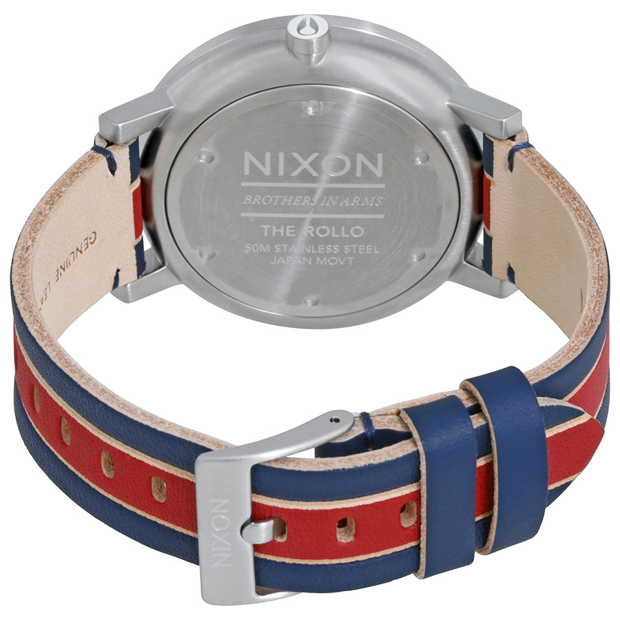 Nixon Rollo White Dial Men's Two Tone Leather Watch A945-1854-00 - Nixon - Watches - Jomashop
