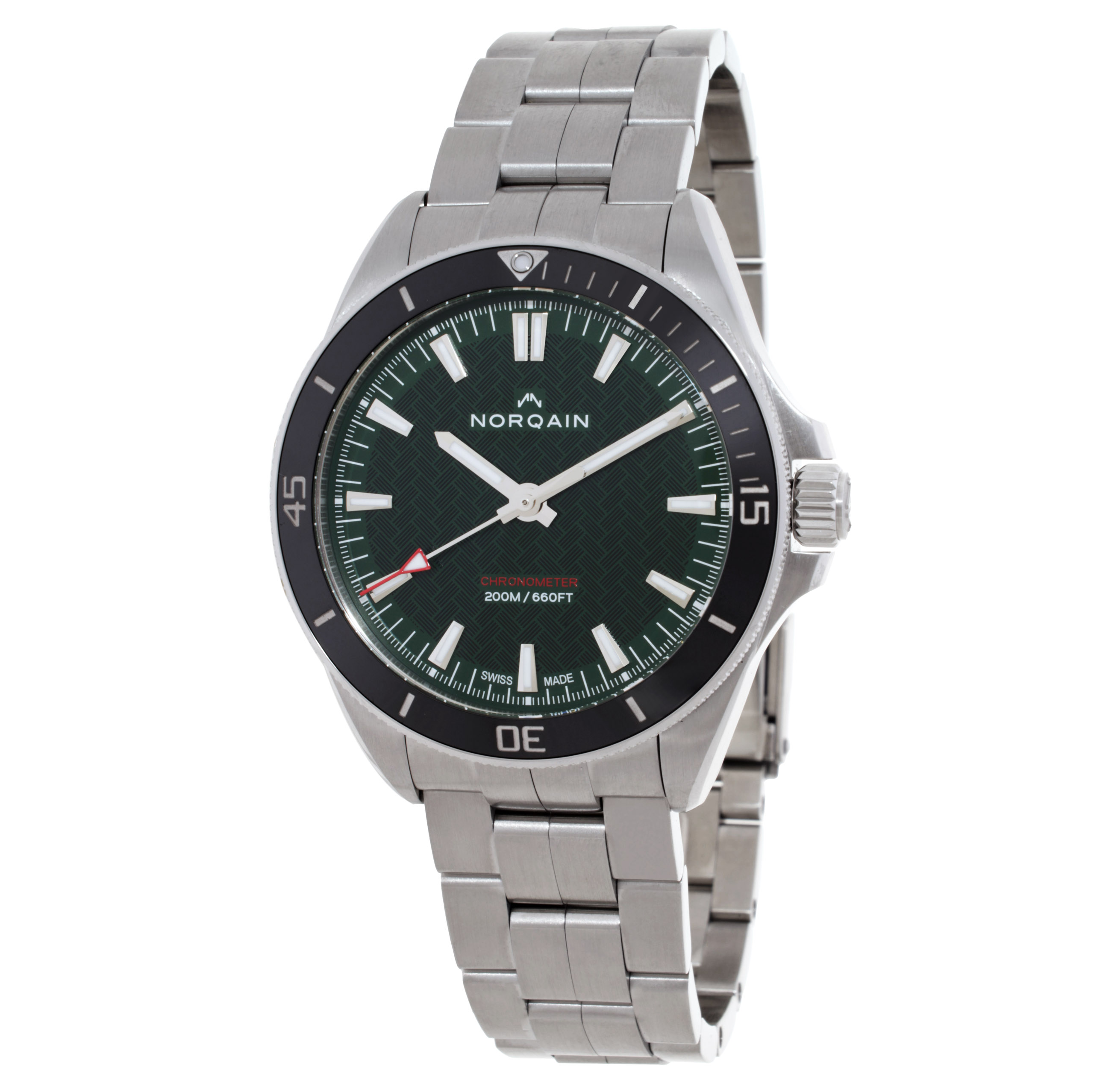Norqain Adventure Neverest Automatic Chronometer Green Dial Men's Watch N1001.21S02.E01.S02
