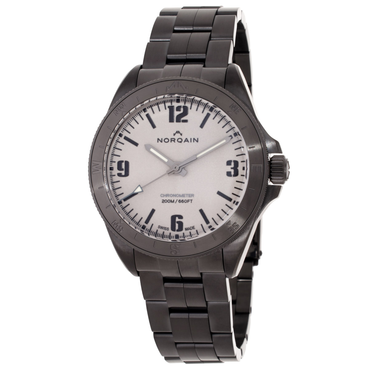 Norqain Neverest Night Sight Hand Wind Men's Watch NNB1001BBWA/IL107/150B