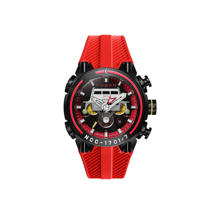 Nubeo Deimos Chronograph Red Dial Men's Watch NB-6118-04