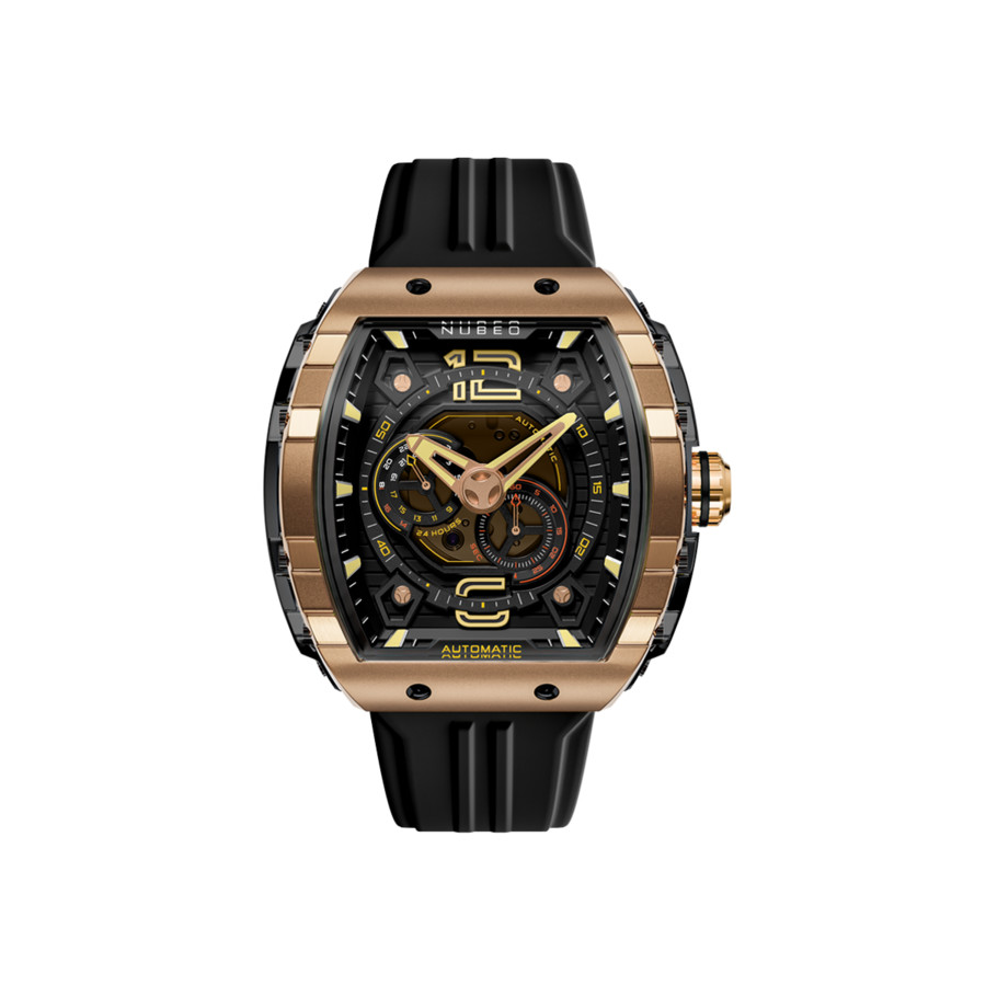 Nubeo Magellan Black Dial Men's Watch NB-6087-06