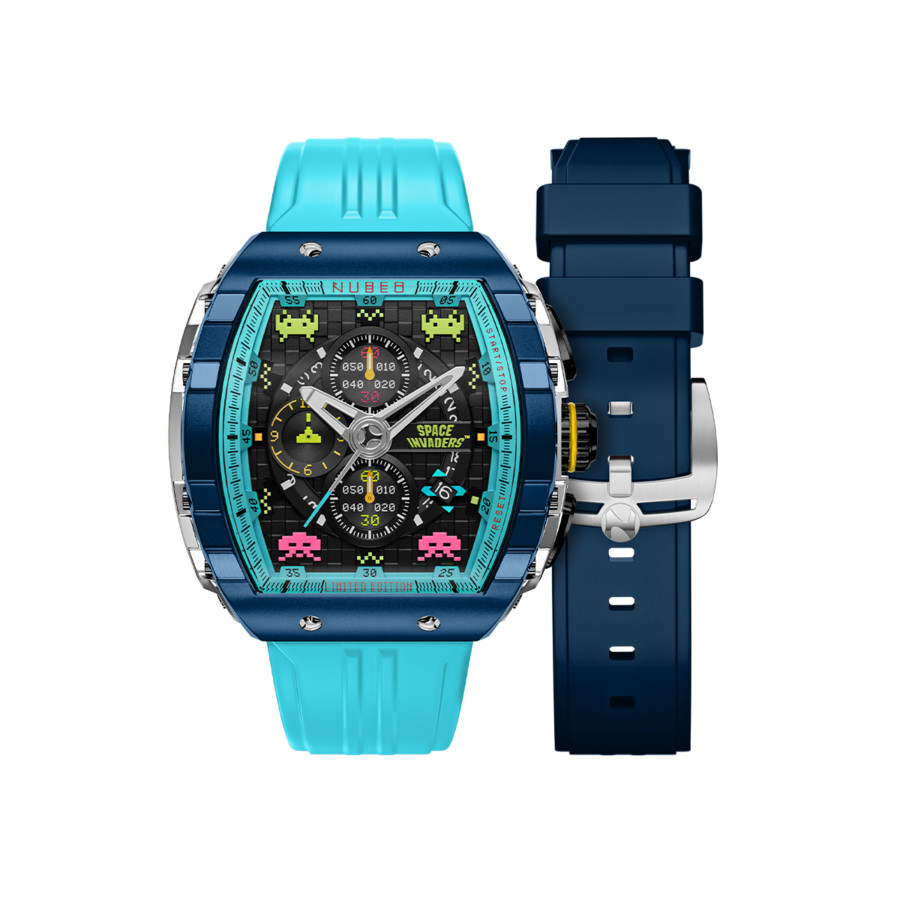 Nubeo Magellan Chronograph Blue Dial Men's Watch NB-6024-SI-0A