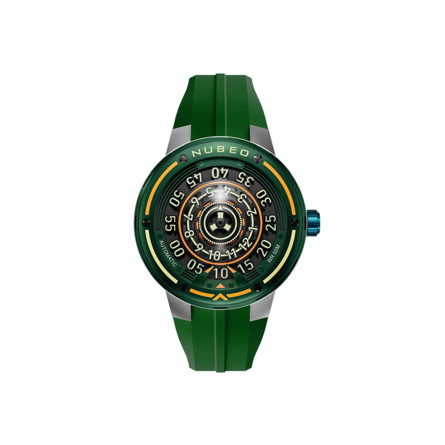 Nubeo Orbiter Green Dial Men's Watch NB-6117-02