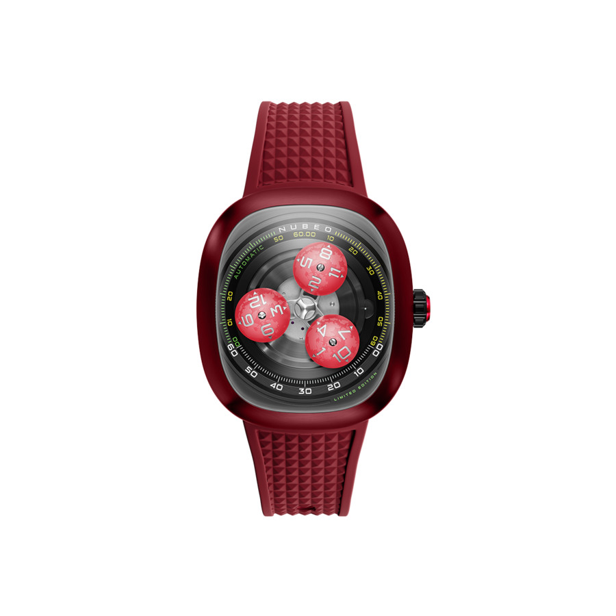Nubeo Tri-Star Orbit Black Dial Men's Watch NB-6116-0A