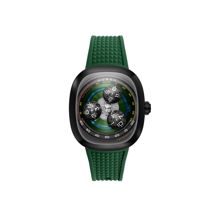Nubeo Tri-Star Orbit Green Dial Men's Watch NB-6116-03