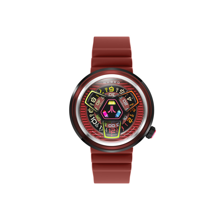 Nubeo Ventana Red Dial Men's Watch NB-6125-03