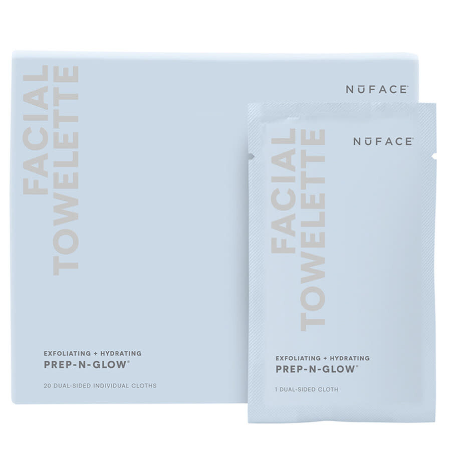 Nuface Prep-n-glow Cleanse + Exfoliation Cloths 20pcs Skin Care 810075940305