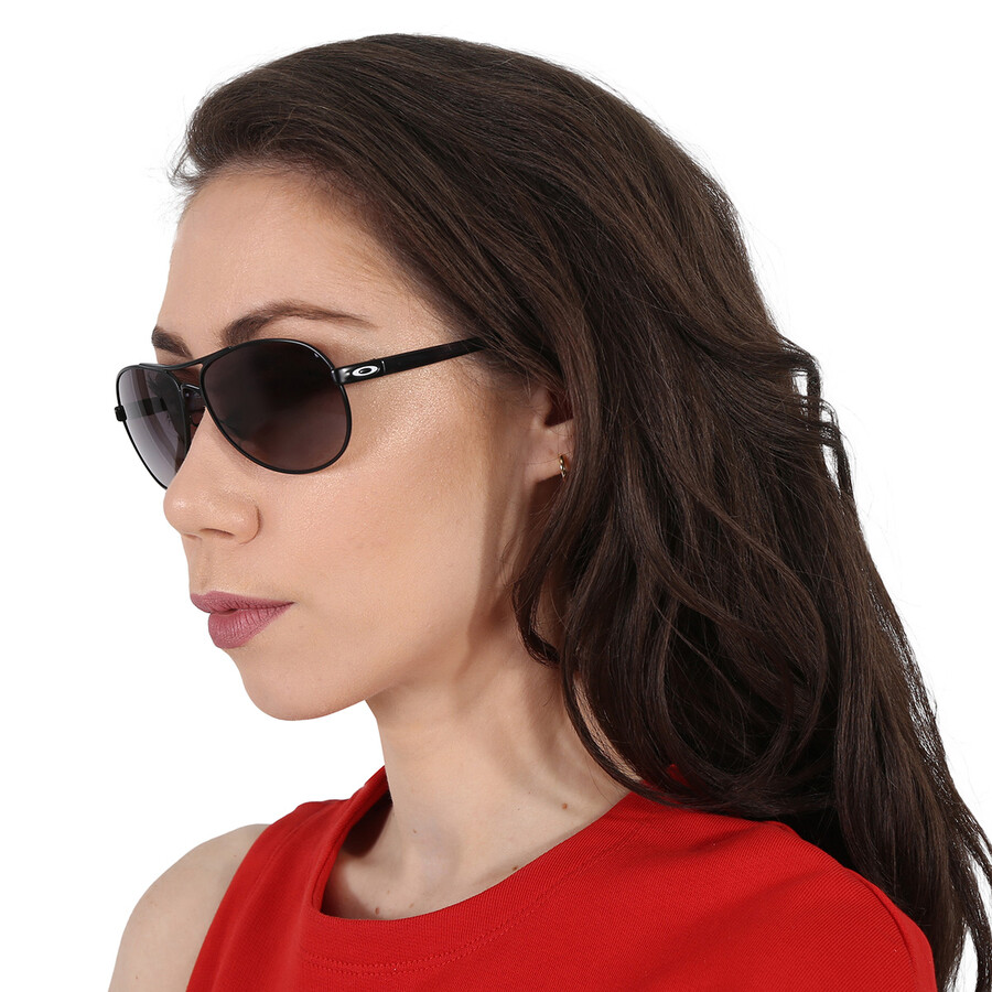 Oakley Feedback Prizm Grey Gradient Aviator Ladies Sunglasses Oo4079 407945 59 In Grey