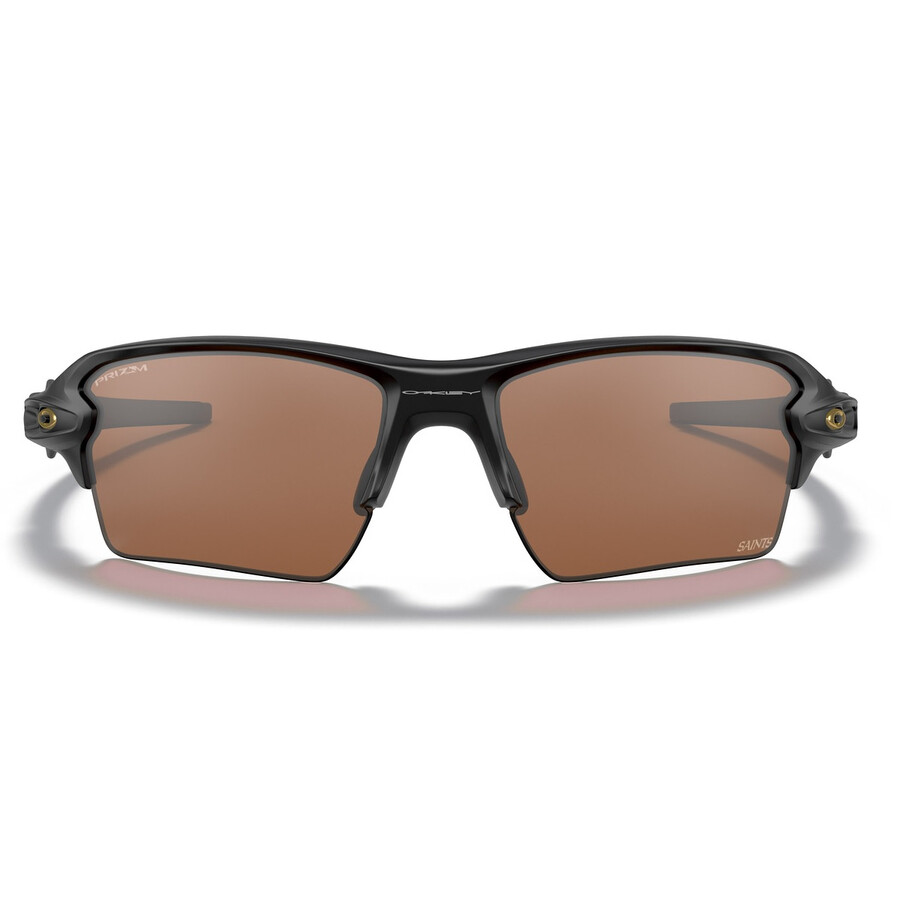 Oakley New Orleans Saints Flak 2.0 XL Prizm Tungsten Rectangular Men's
