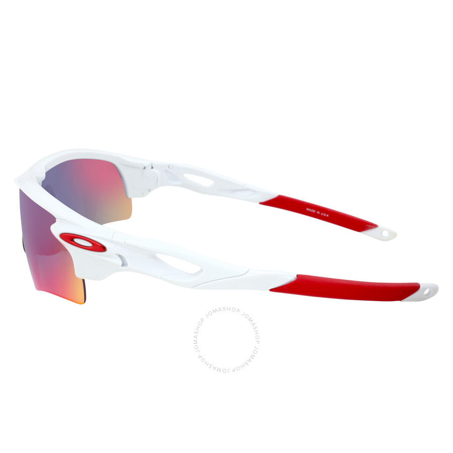 Oakley Radarlock Path Asia Fit Sunglasses White Polished/Positive Red