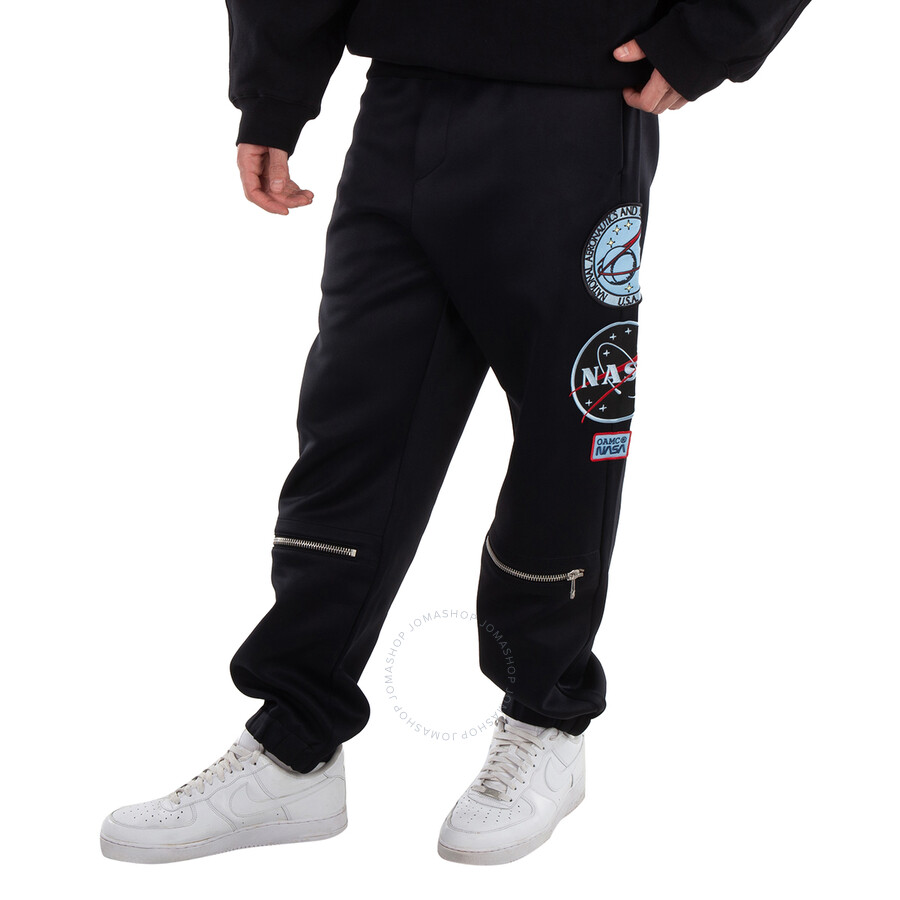Oamc X Nasa Men's Black Multi-Patch Track Pants, Size Small