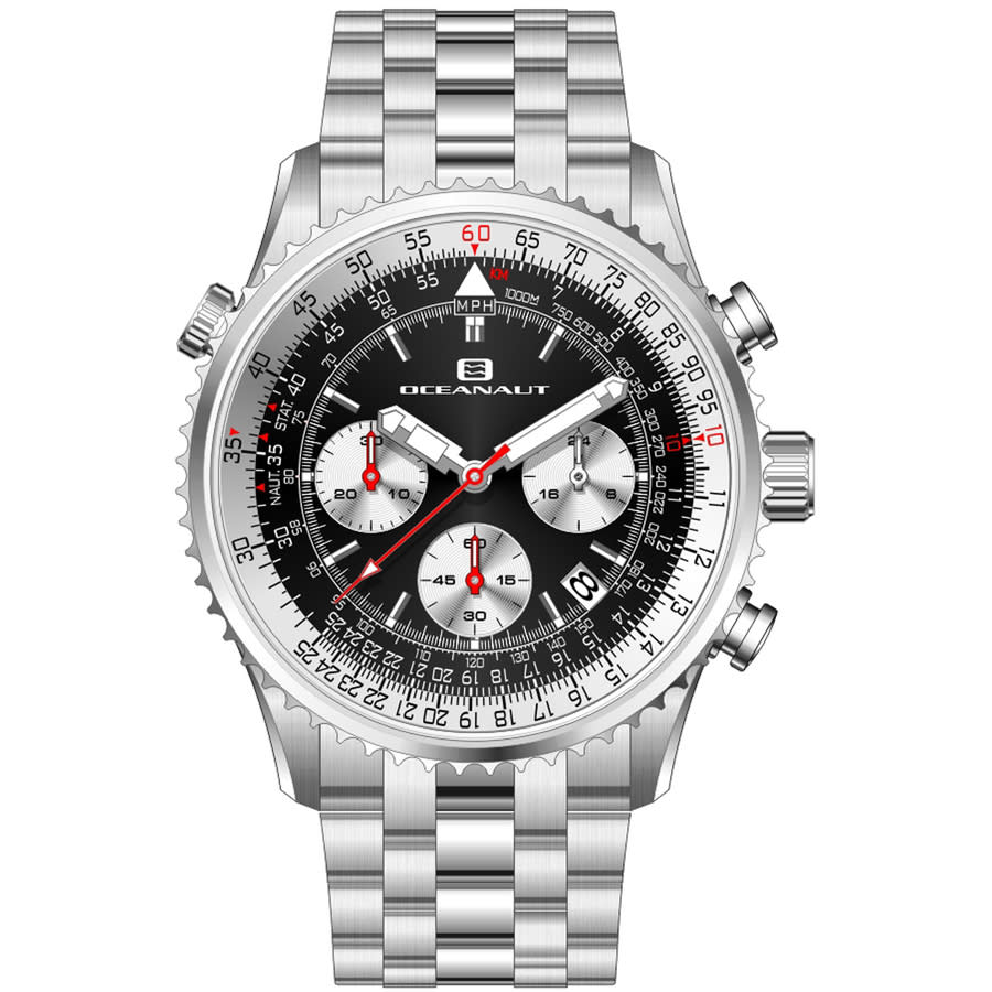 Oceanaut Flight Chronograph Quartz Black Dial Men's Watch OC0120