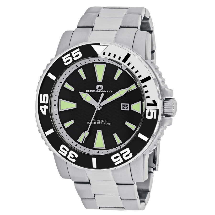Oceanaut Marletta Quartz Black Dial Mens Watch Oc2911 In Black