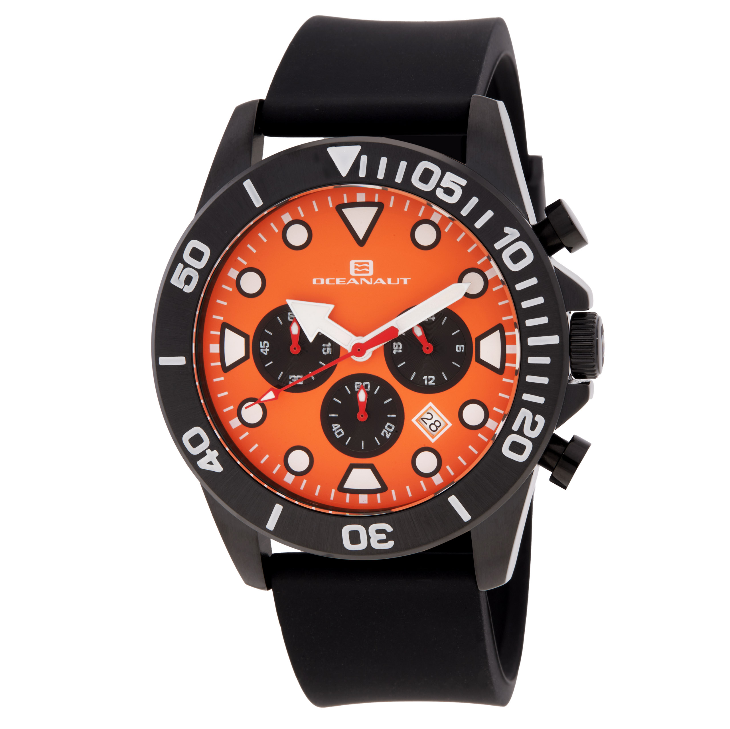 Oceanaut Naval Chronograph Quartz Orange Dial Men's Watch OC1312
