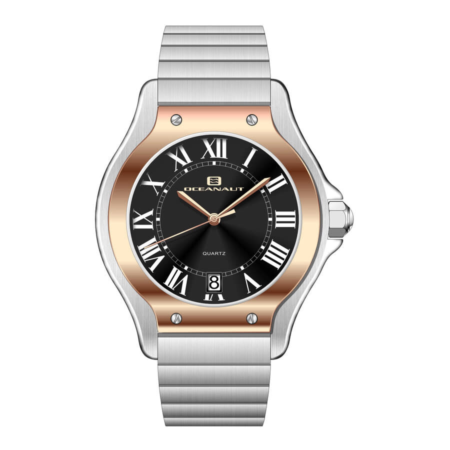 Shop Oceanaut Rayonner Black Dial Ladies Watch Oc1299 In Black / Gold Tone / Rose / Rose Gold Tone