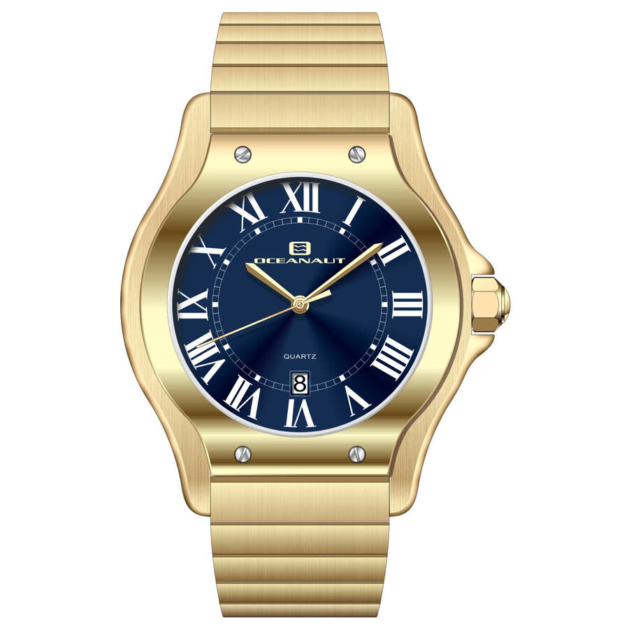 Shop Oceanaut Rayonner Blue Dial Men's Watch Oc1396 In Blue / Gold Tone / Yellow