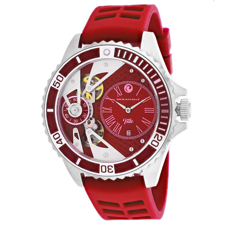 Oceanaut Men's Red Dial Watch In Red
