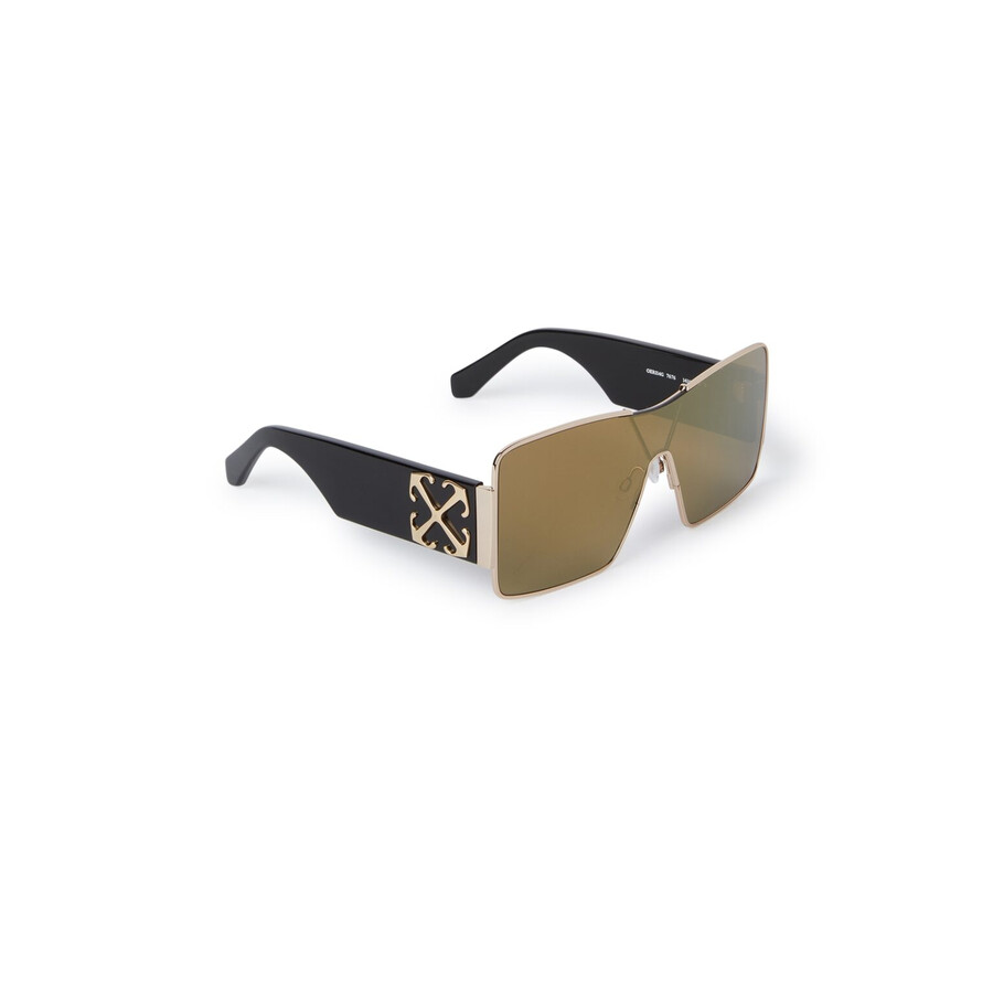 Off-white Aspen Gold Mirror Shield Unisex Sunglasses Oeri14g 7676 141