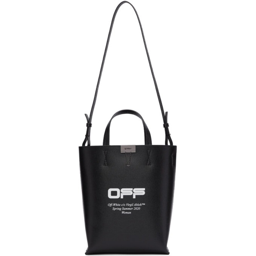 OffWhite Black / White Ladies Logo Tote Bag OWNA039R204230731001