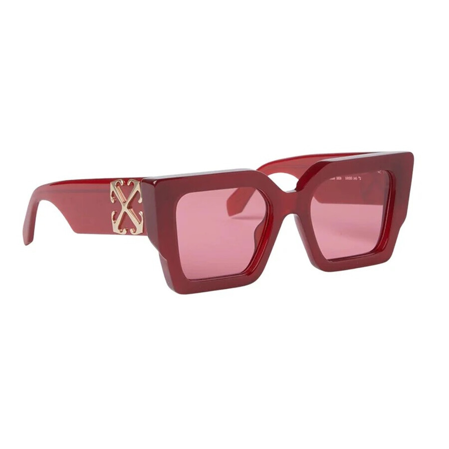 Off-white Catalina Burgundy Grey Square Ladies Sunglasses Oeri128 2828 55