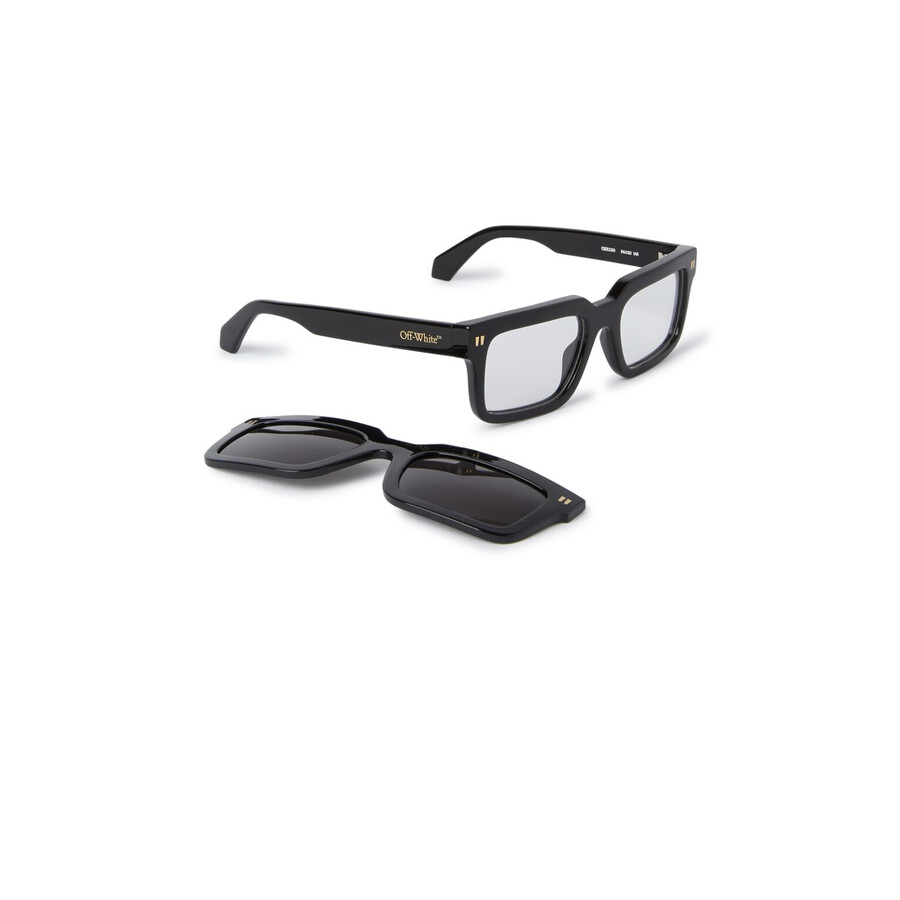 Off-white Clip On2 Dark Grey Clip On Square Unisex Eyeglasses Oeri130 1307 54