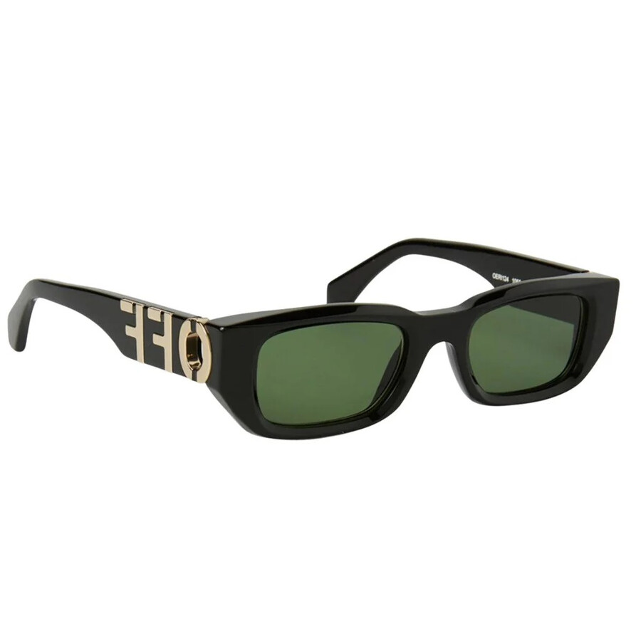 Off-white Fillmore Green Rectangular Unisex Sunglasses Oeri124 1055 49