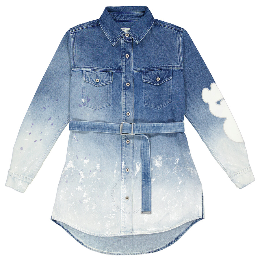 off white denim jacket gradient