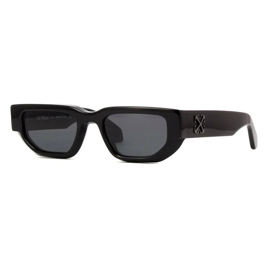 Off-white Greeley Dark Grey Rectangular Unisex Sunglasses Oeri115 1007 52