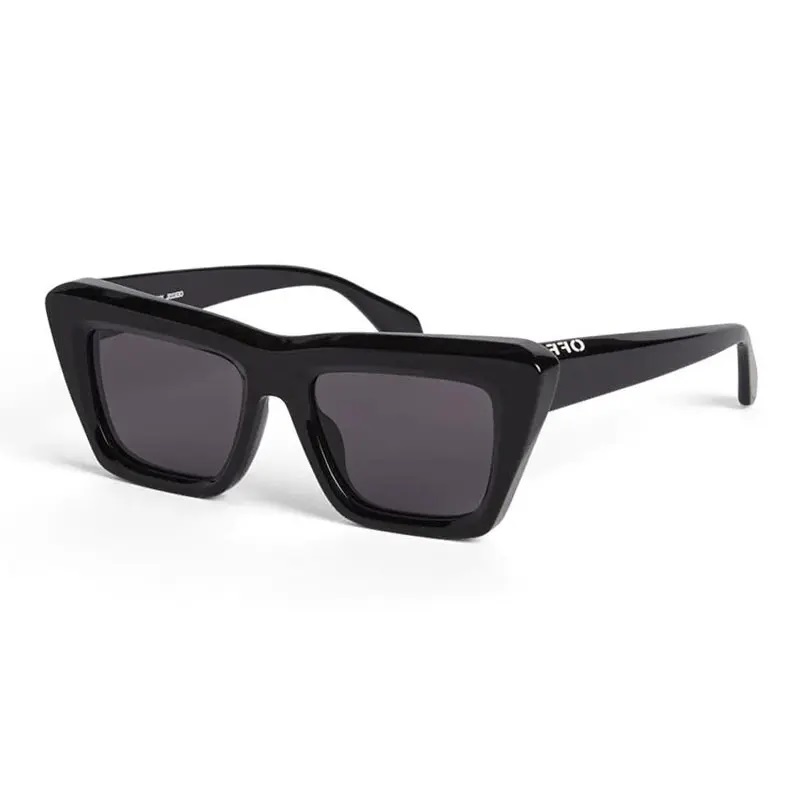Off-White HAMPTON Women Sunglasses Black Grey Cat Eye OERI13L HAMPTON 1077 Off-White HAMPTON Women Sunglasses Black Cat Eye Frame Grey  main image 3