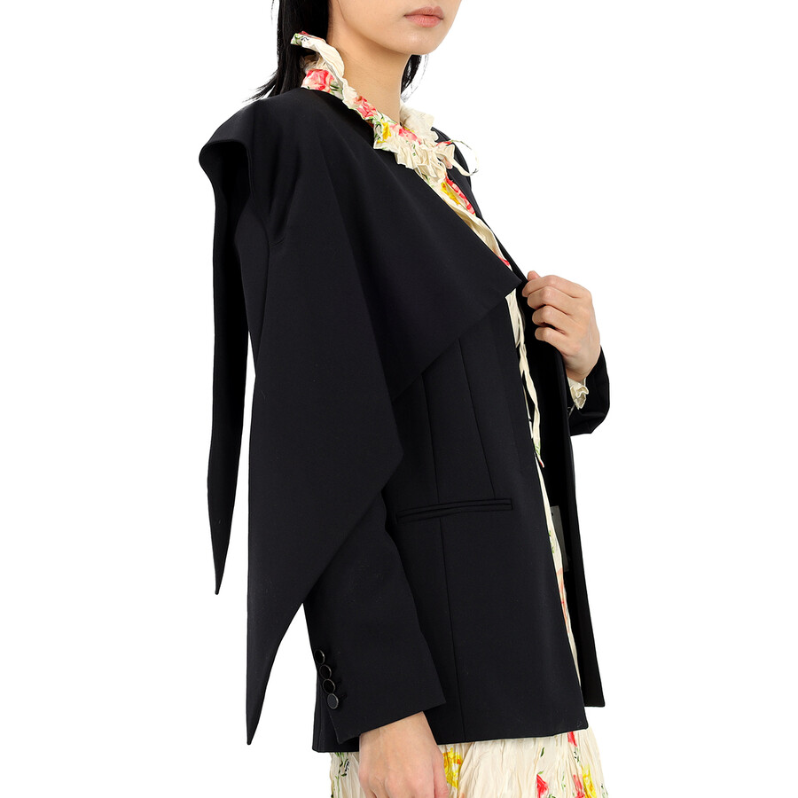 Shop Off-white Ladies Black Formal Bandana Jacket