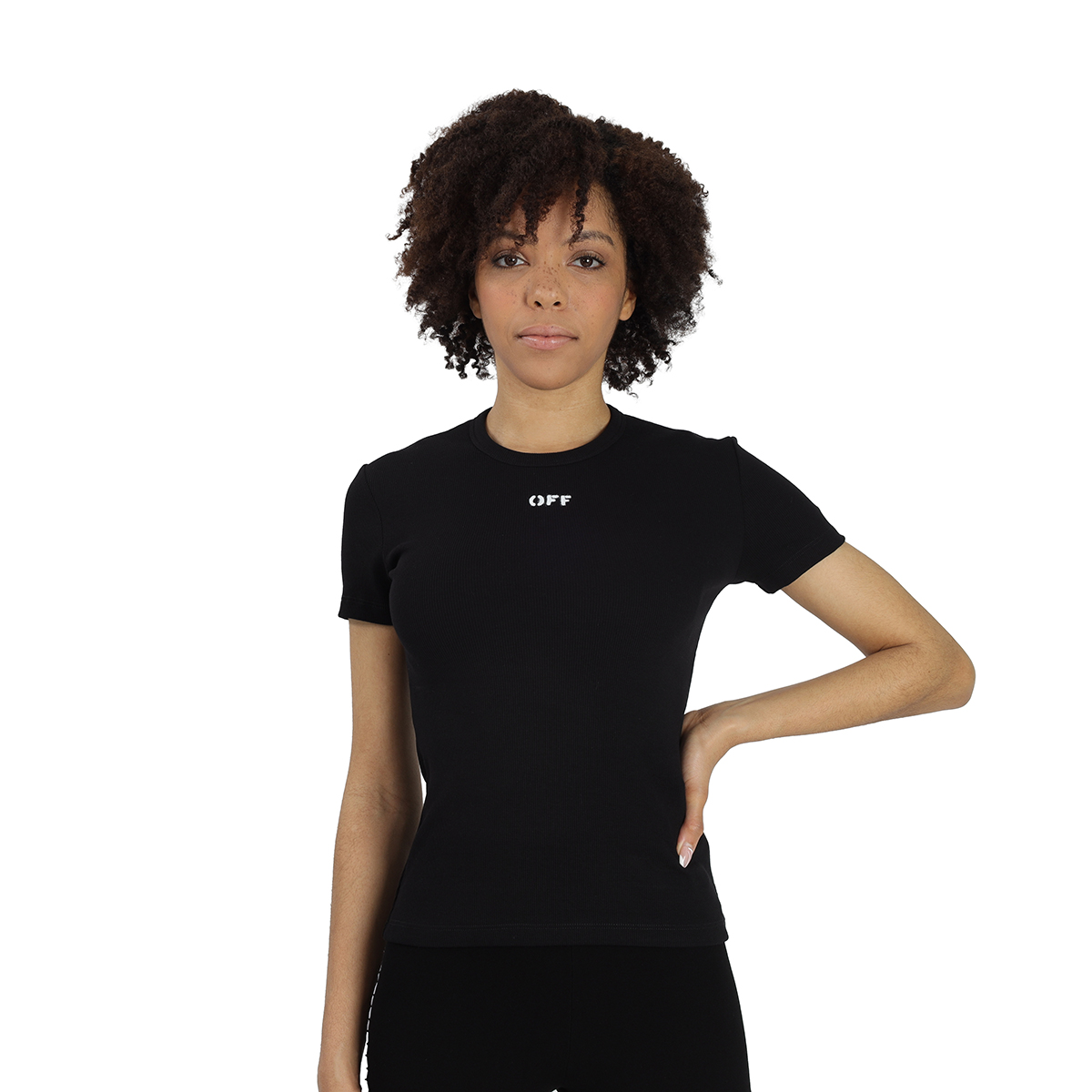 Black Logo Print Overlay T-Shirt