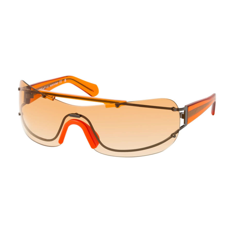 Off-white Ladies Black Shield Sunglasses Oeri103bigwharf 7720 In ["orange"]