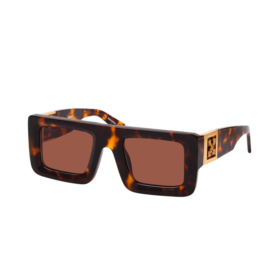 Off-white Leonardo Brown Square Unisex Sunglasses Oeri049 6064 51