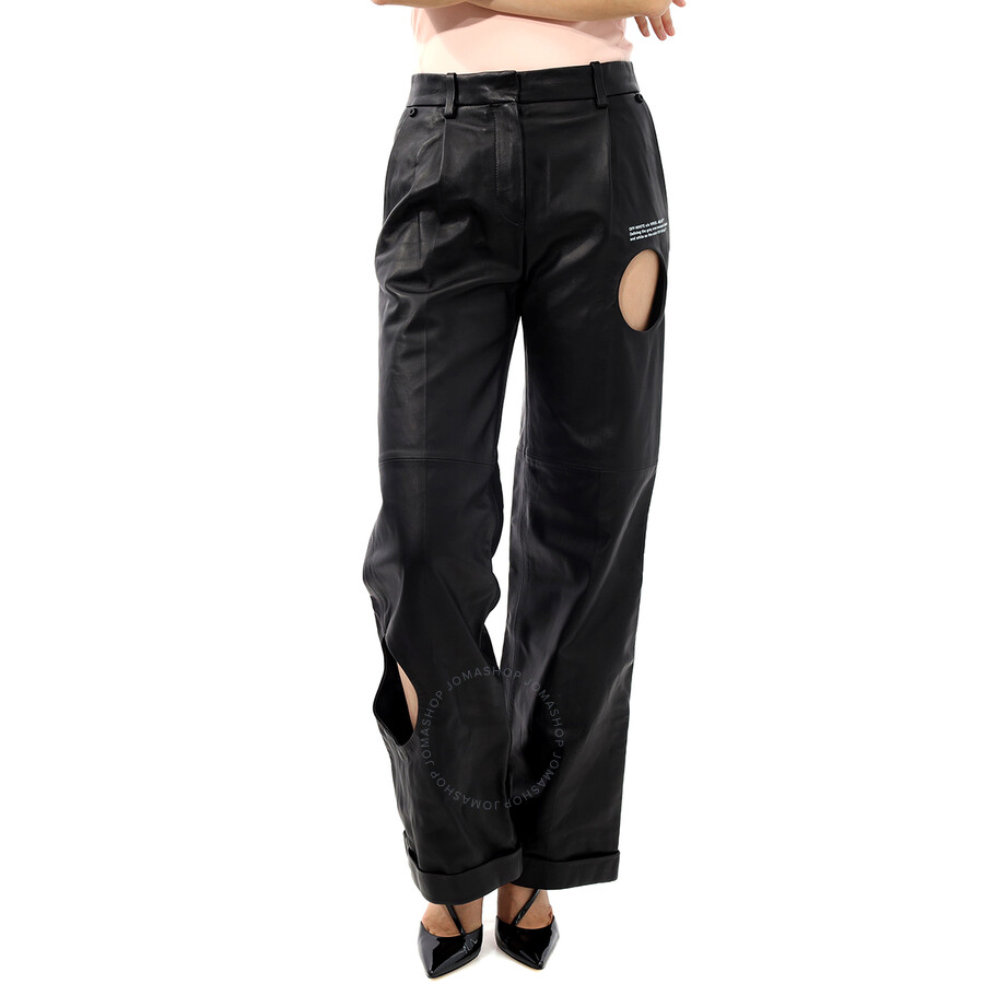 Shop Off-white Meteor Straight-leg Trousers In Black