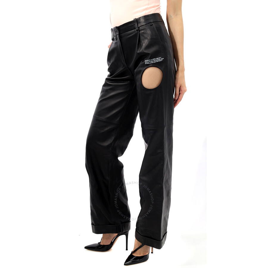 Shop Off-white Meteor Straight-leg Trousers In Black