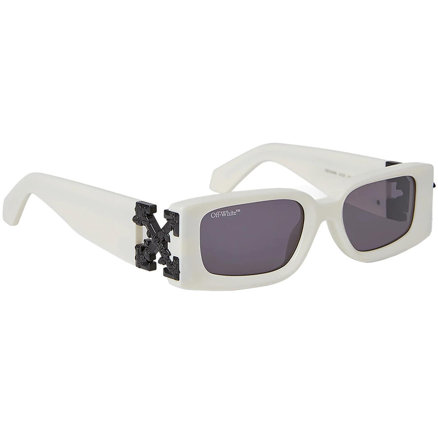 Off-white Roma Dark Grey Rectangular Unisex Sunglasses Oeri098 0107 52