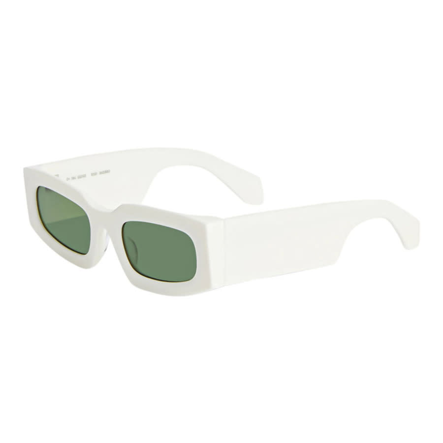 Off-white Unisex Black Rectangular Sunglasses Oeri141cary 0155 In ["green"]