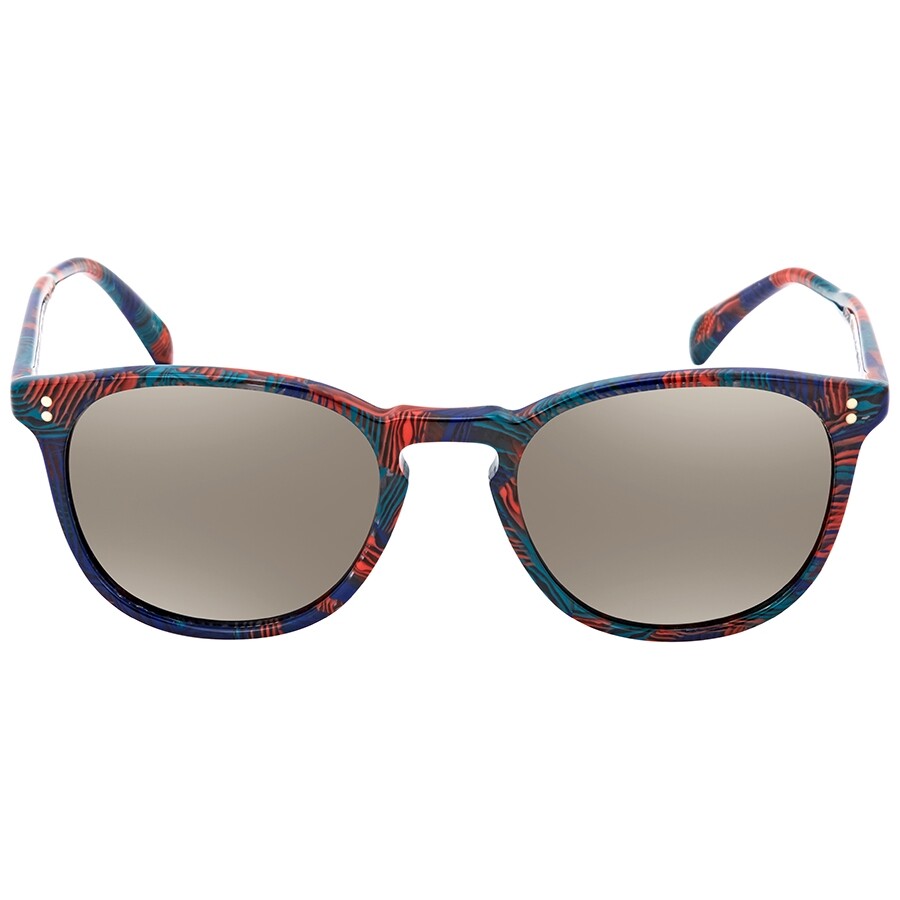 Oliver Peoples Finley ESQ. Sun Grey Goldtone Mirror Round Unisex